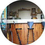 美式复古铁艺做旧实木吧台椅星巴克酒吧椅凳餐椅桌椅