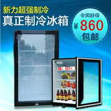 新力75L茶叶冰箱 饮料展示柜 冷藏柜玻璃门冰箱 保鲜冰柜包邮物流