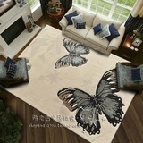 时尚欧式中式现代蝴蝶地毯客厅茶几沙发地毯卧室床边样板间地毯