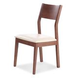 北欧实木餐椅简约现代餐厅木椅原木色黑色椅子软包皮艺餐桌椅组合