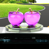 圣法奴汽车用品内饰品时尚水晶苹果摆件车载汽车坐式汽车香水除味