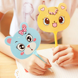 创意文具 韩国卡通扇子笔 扇子圆珠笔 动物扇子笔夏日必备