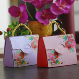 结婚韩式创意手提喜糖袋子婚礼生日满月装糖果礼品纸盒回礼拎盒