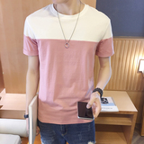 男士短袖T恤夏季韩版弹力半袖体恤青少年大码男式圆领衣服T恤男潮