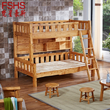 原木家具全实木儿童上下床高低子母床带扶梯双层床纯柏木男孩