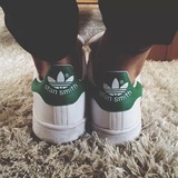 【现货】Adidas/三叶草Stan Smith 史密斯经典款 绿尾 粉尾 白绿