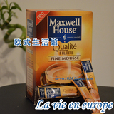 法国原产进口MaxwellHouse麦斯威尔 无糖纯黑咖啡速溶咖啡100条装