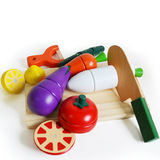 外贸出口益智玩具/木质儿童切菜切水果蔬菜磁性仿真切切乐礼物
