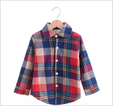 童装批发 冬季韩版儿童加绒长袖衬衫 衬衣I561 0.98 厂家直销