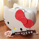韩国正品hello kitty可爱女士携便化妆包带锁卡通化妆品箱收纳箱