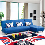 现代组合沙发床可折叠客厅布艺沙发 小户型转角贵妃多功能沙发床