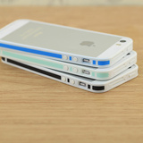 iphone5s手机壳 苹果5韩国混色边框 SE超薄硅胶手机保护套软外壳