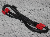 HSMOZU 品牌模组电源原装显卡供电线 双6+2 18AWG蛇皮包网 带电容