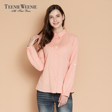 Teenie Weenie小熊2016秋装新款专柜正品纯棉衬衫女长袖修身衬衣