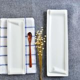 西餐创意盘子陶瓷日式寿司长条纯白色欧式餐具长方蛋糕点苍穹