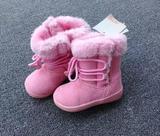儿童雪地靴 女童靴子女宝宝保暖加厚棉靴 外贸原单 冬季婴儿棉鞋