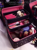韩版时尚手提化妆包收纳包洗漱包箱大容量便携可折叠包邮 玫琳凯