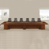 办公家具商务接待大型会议台贴实木皮员工开会桌油漆长条形阅览桌