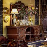 富兰蒂斯小户型梳妆台镜凳实木欧式卧室化妆桌子美式实木雕刻组合