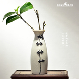 【满就减】日式雪花釉 小清新现代简约陶瓷花瓶工艺摆件贴花手绘