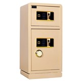 保险柜办公家用80型号双开门电子指纹保险柜保险箱80型高87cm