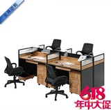 福州办公家具简约现代职员办公桌屏风4人位卡位员工电脑桌椅组合