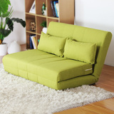 日式韩式单人折叠沙发床 可拆洗布艺小号沙发长67 休闲小号躺椅