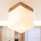 原木北欧宜家卧室灯创意个性木质玄关灯吸顶灯实木阳台客厅灯具