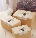 送礼物礼品盒长方形盒子礼物盒包装盒牛皮纸大号超大纸盒复古礼物
