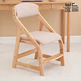 儿童学习椅实木学生椅可升降矫姿椅家用书桌椅子书房写字椅
