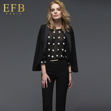 EFB欧美高端时尚气质职业装女装套装长袖正装西装长裤两件套春秋