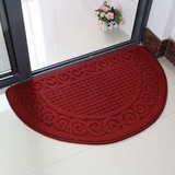 枣红色半圆形地毯入户门垫进门厅口防滑垫子卧室厨房卫浴室脚垫