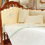 贝乐堡贵族小鸟婴儿床品套件宝宝全棉床上用品 床围 被子 可拆洗
