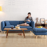 日式小户型 客厅卧室时尚布艺沙发单人双人三人咖啡厅 可拆洗沙发