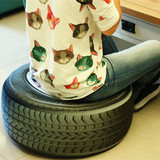 毛绒布艺3D仿真汽车轮胎泡沫粒子超大号抱枕车载靠垫不变形坐垫
