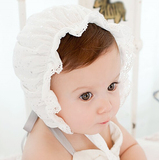 婴幼儿0-3-6个月宝宝婴儿帽子春秋夏遮阳帽女太阳公主新生儿胎帽