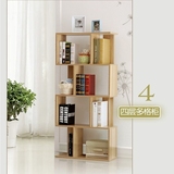 特价简易书柜书架自由组合实木创意客厅隔断置物架收纳储物小柜子