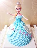 上海芭比冰雪奇缘艾莎Elsa爱莎公主生日儿童娃娃周岁蛋糕礼物配送