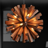 「木修远-绽放」设计师艺术创意灯具客厅餐厅卧室简约实木LED吊灯