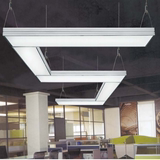 现代创意T8LED办公室吊灯写字楼长方形办公照明T5LED铝材吊线灯具