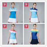 韩国专柜正品WILSON运动球服 女款高尔夫球/网球/羽毛球服速干T恤