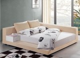 新款软包床可拆洗婚床双人榻榻米床布艺床实木床可定制皮床包邮H8