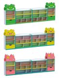 厂家直销幼儿小熊造型组合玩具柜收纳架幼儿园组合柜儿童玩具柜
