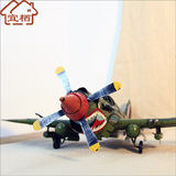 纯手工铁皮模型 二战美国援华志愿队P-40飞虎队战斗机 飞机模型