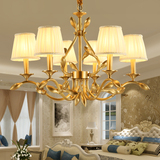 美式艺术吊灯 美式全铜吊灯 简欧式纯铜吊灯法式客厅卧室创意灯具