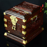 创意红木老挝大红酸枝首饰盒 实木原木中式珠宝箱饰品盒婚庆礼品