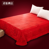 全棉斜纹活性印花单床单 单件 纯棉双人床加大 不掉色 花边床罩
