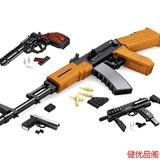 儿童巧乐高积木军事拼装手枪建构模型益智拼装男孩玩具乐高枪6-12