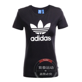 adidas 阿迪达斯三叶草T恤女子夏季休闲短袖B36947 AI9528 AJ8084