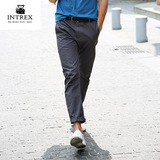 INTREX2016夏季新款男士休闲裤英伦纯棉直筒修身长裤子薄款男装潮